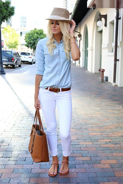 white jeans summer outfits